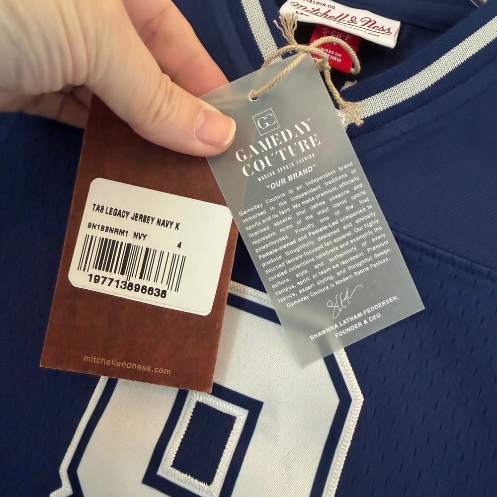 Mitchell Ness Troy Aikman Dallas Cowboys 1996 Legacy Jersey Kids Blue Small NEW - Picture 4 of 13